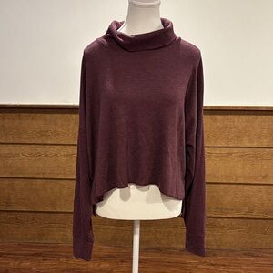 American Eagle Outfitters Maroon Sweatshirt